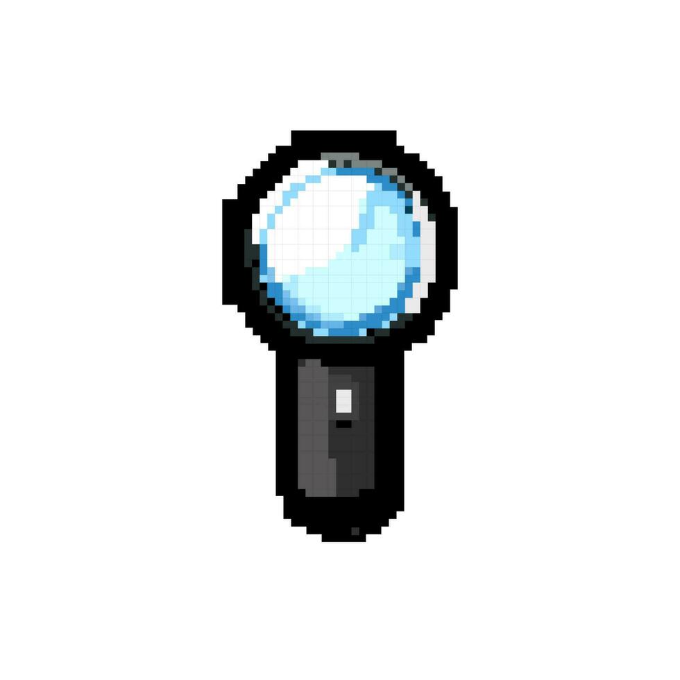 magnifer magnifying glass game pixel art vector illustration