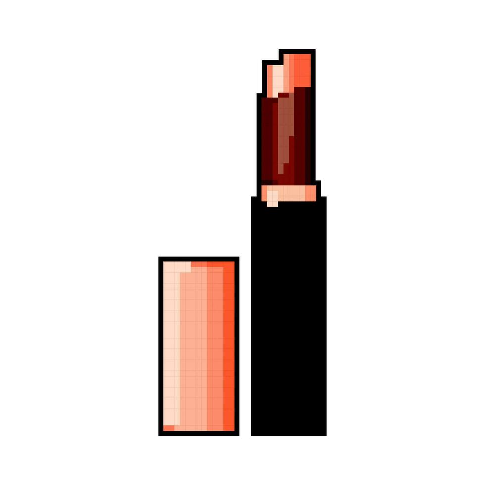 Moda lápiz labial maquillaje juego píxel Arte vector ilustración