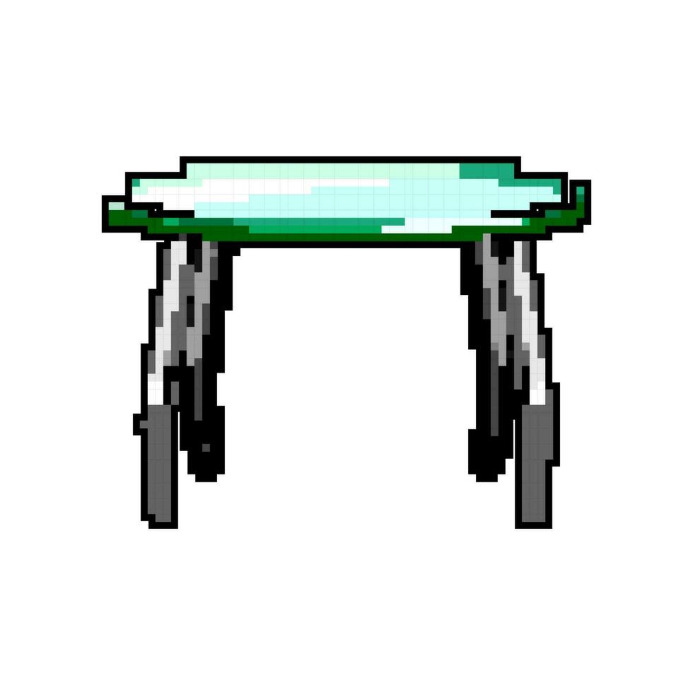 modern glass table game pixel art vector illustration