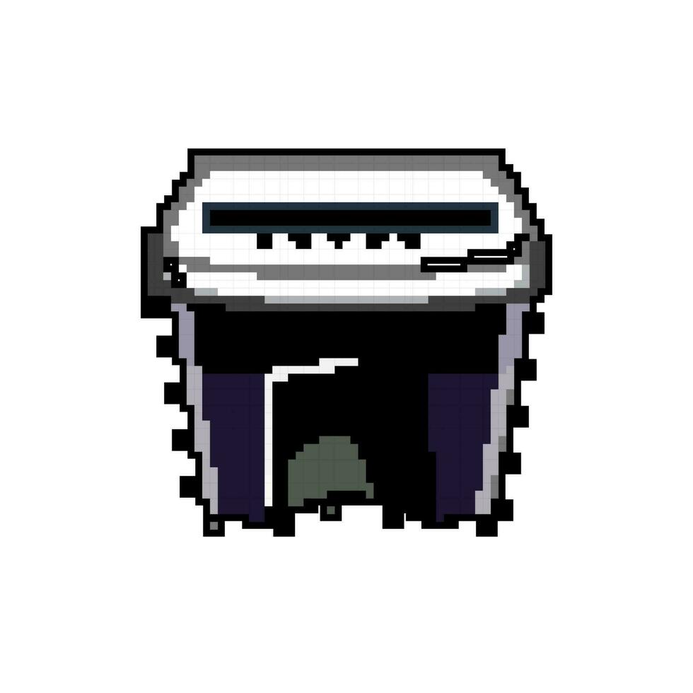 confidential cut shredder game pixel art vector illustration