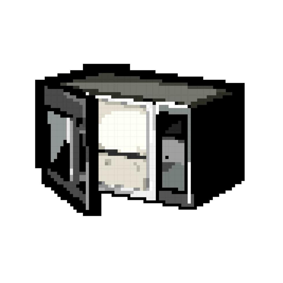 cooking microwave oven game pixel art vector illustration