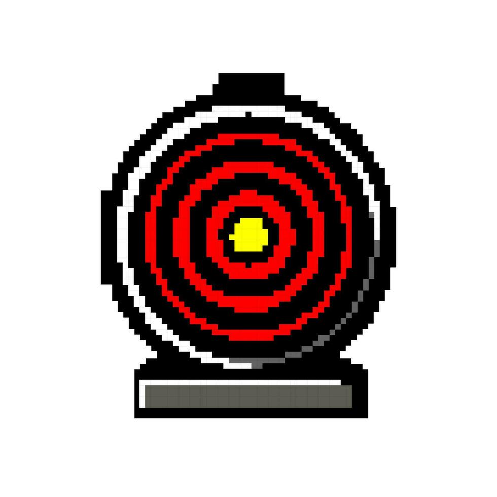 range shooting target game pixel art vector illustration