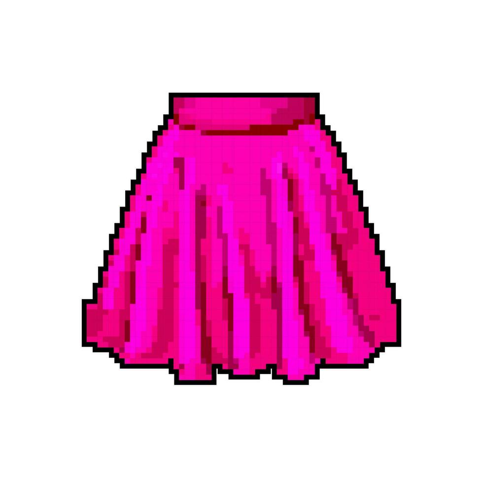 clothes skirt fashion game pixel art vector illustration