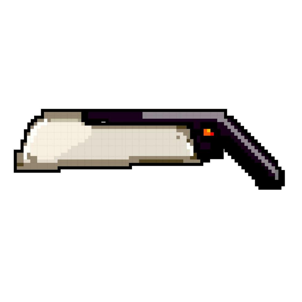 blade saw hand game pixel art vector illustration