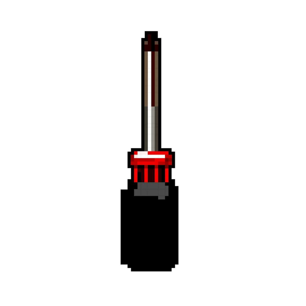 hand screwdriver tool game pixel art vector illustration