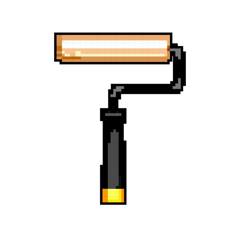 work roller paint game pixel art vector illustration