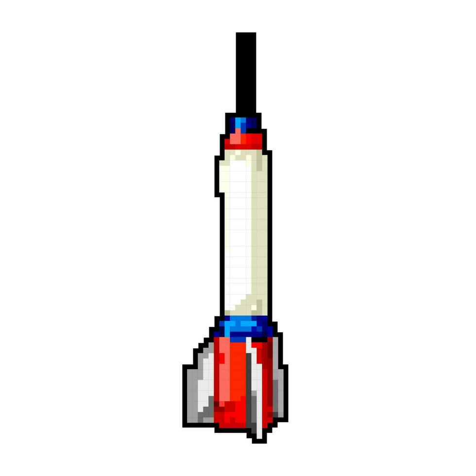 science rocket toy game pixel art vector illustration