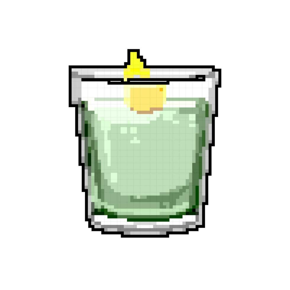 flame scented candle game pixel art vector illustration