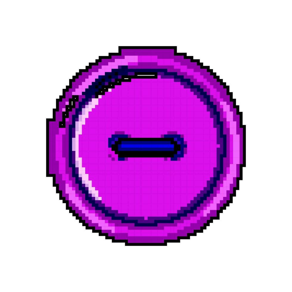 round sewing button game pixel art vector illustration