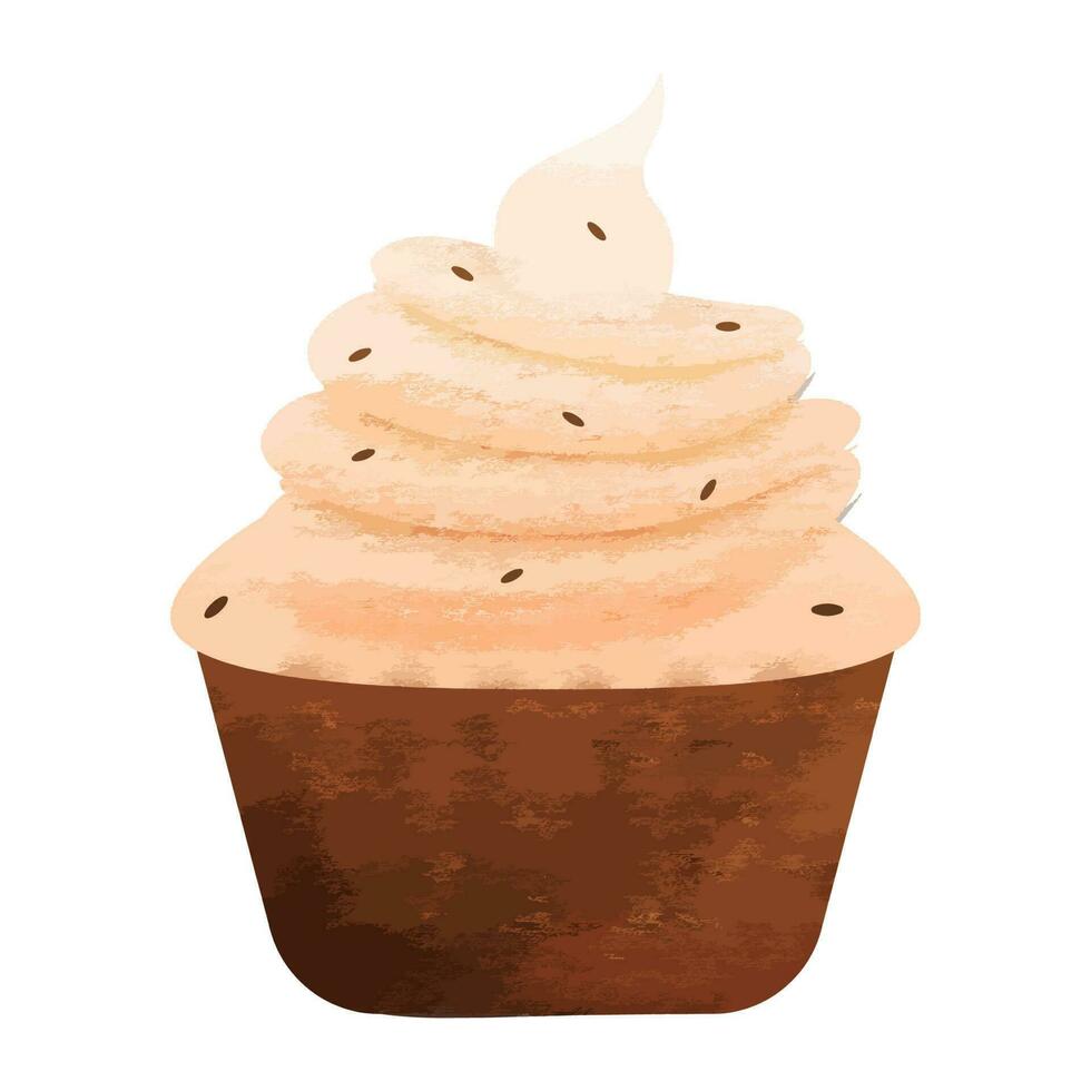 Cupcake Illustration, Isolated Element. vector