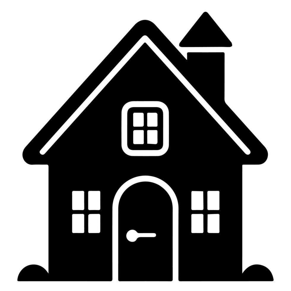 house building, mansion, vector icon.