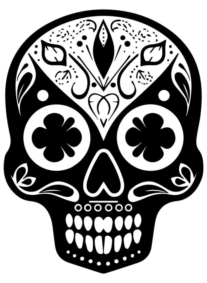 Hispano patrimonio azúcar cráneo maravilla festivo dia Delaware los muertos vector icono