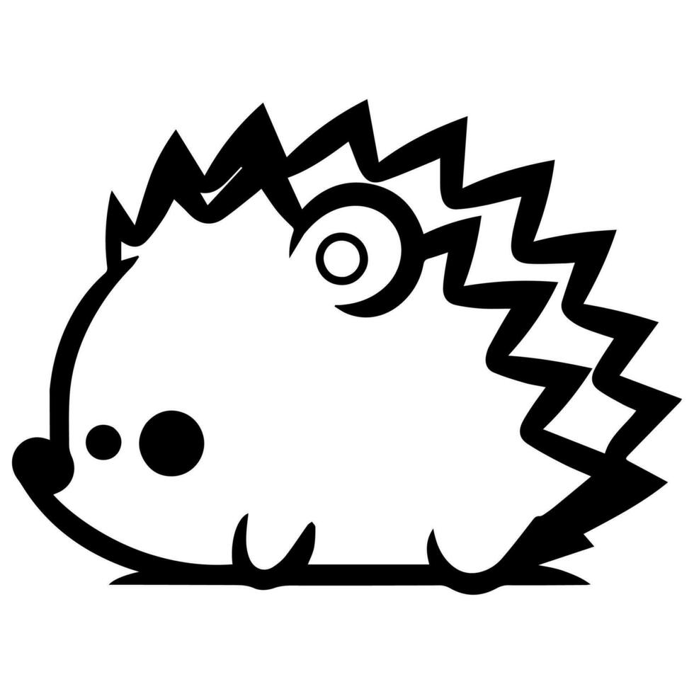 Cute cartoon hedgehog vector icon