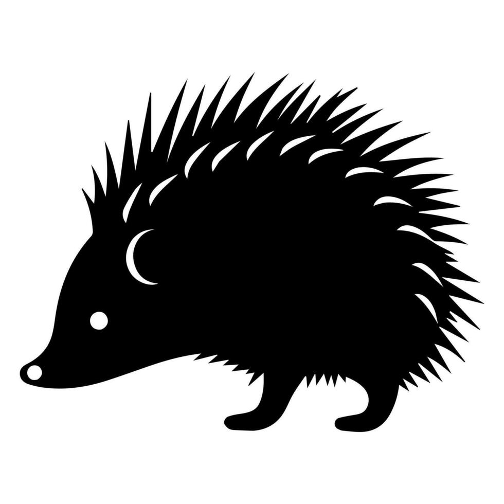 Cute cartoon hedgehog vector icon