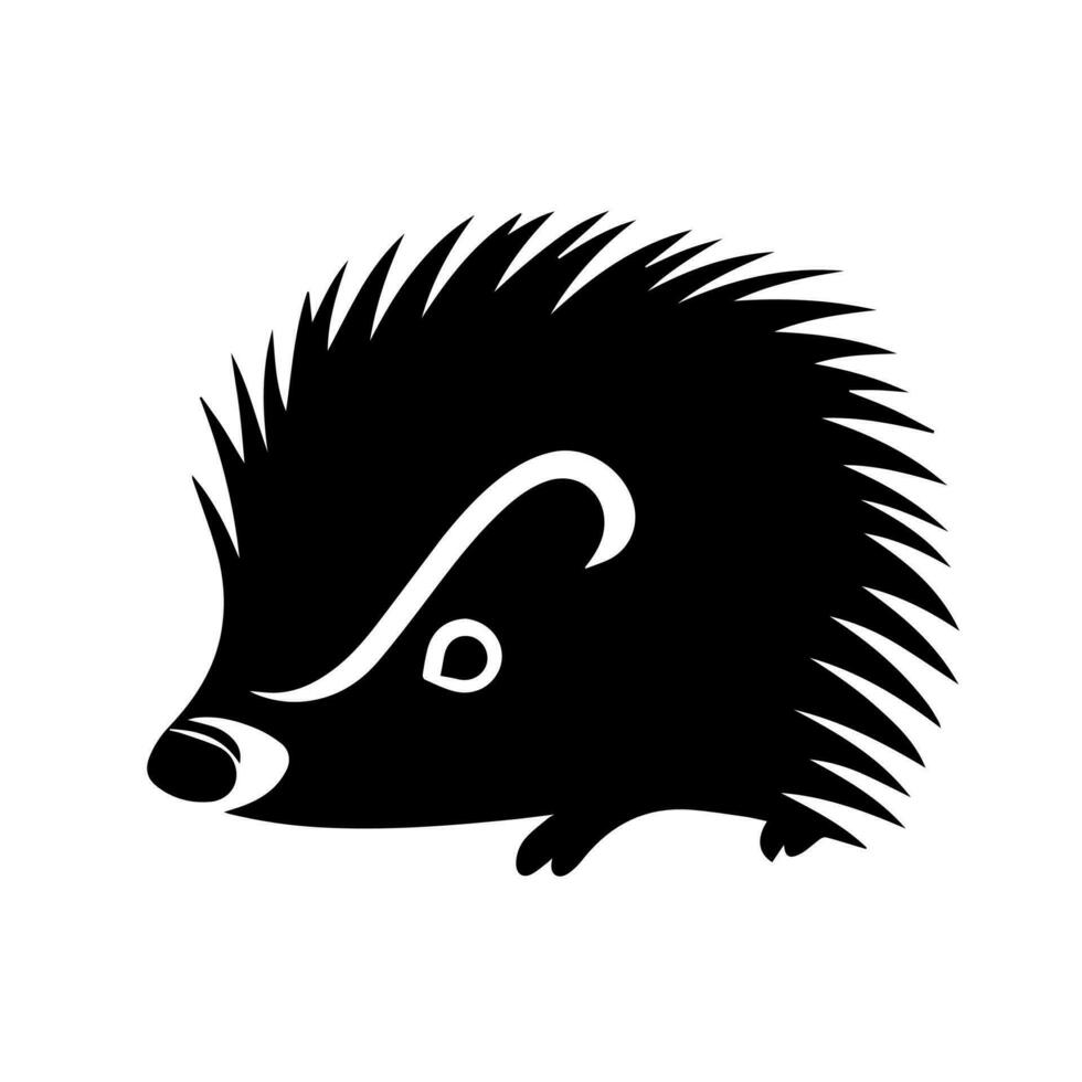 Cute cartoon hedgehog vector icon