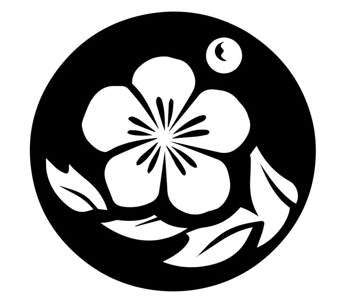 flora flor vector icono tatuaje