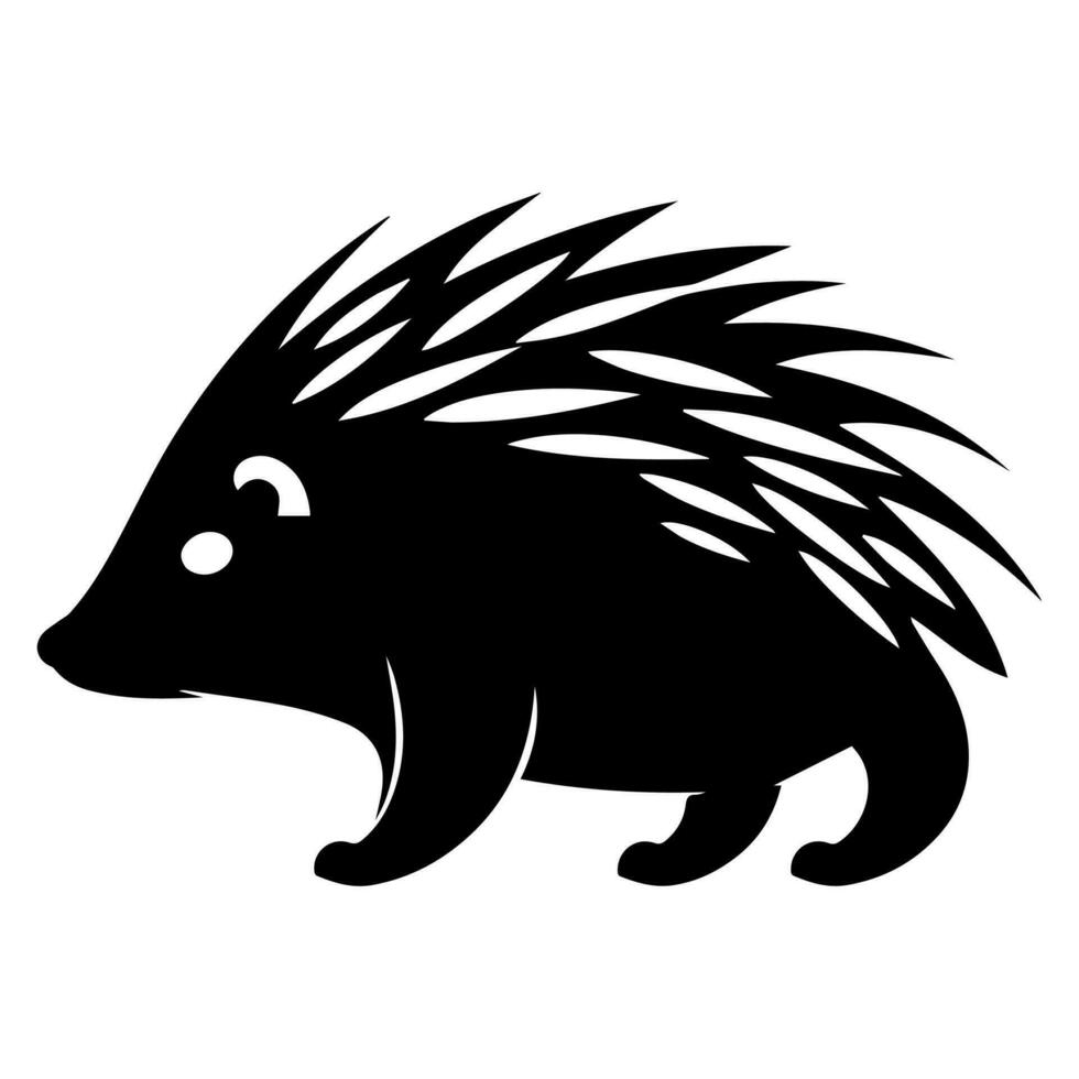 Cute cartoon hedgehog vector icon