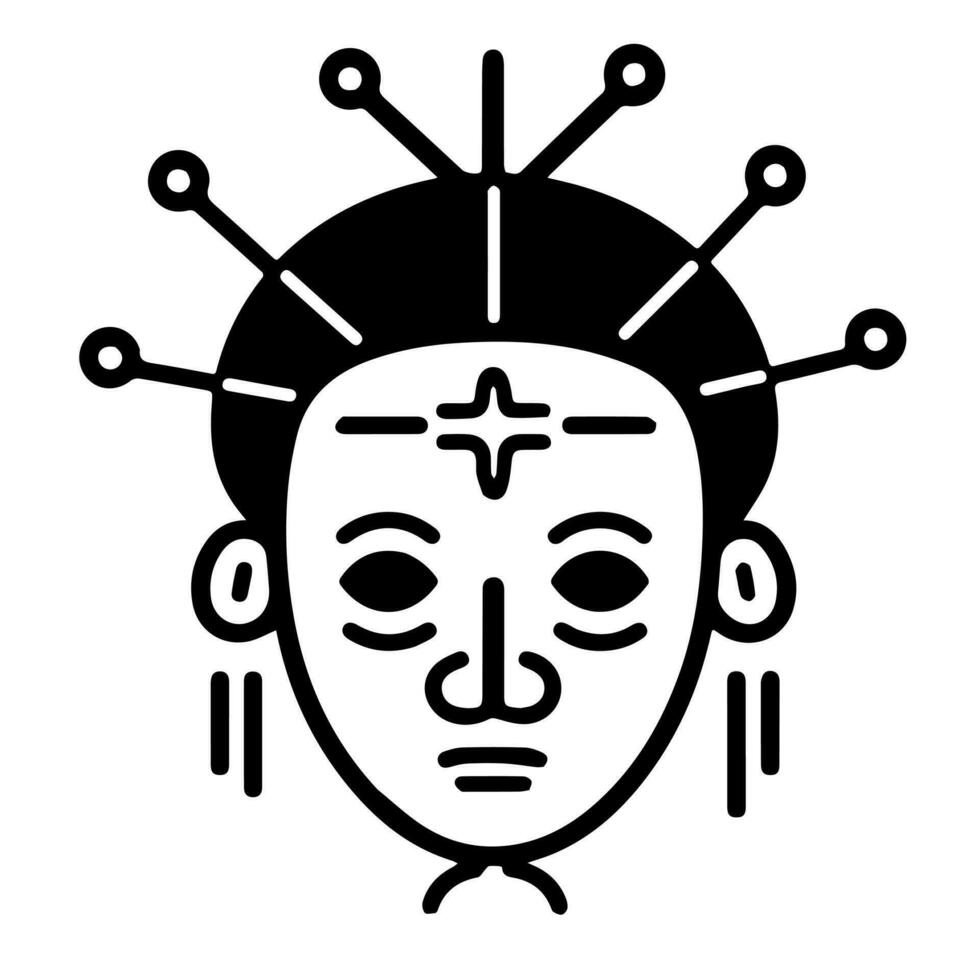 Cute Voodoo doll zombie vector icon