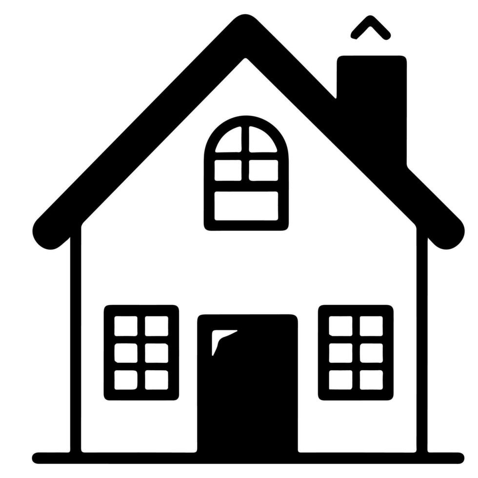 house building, mansion, vector icon.