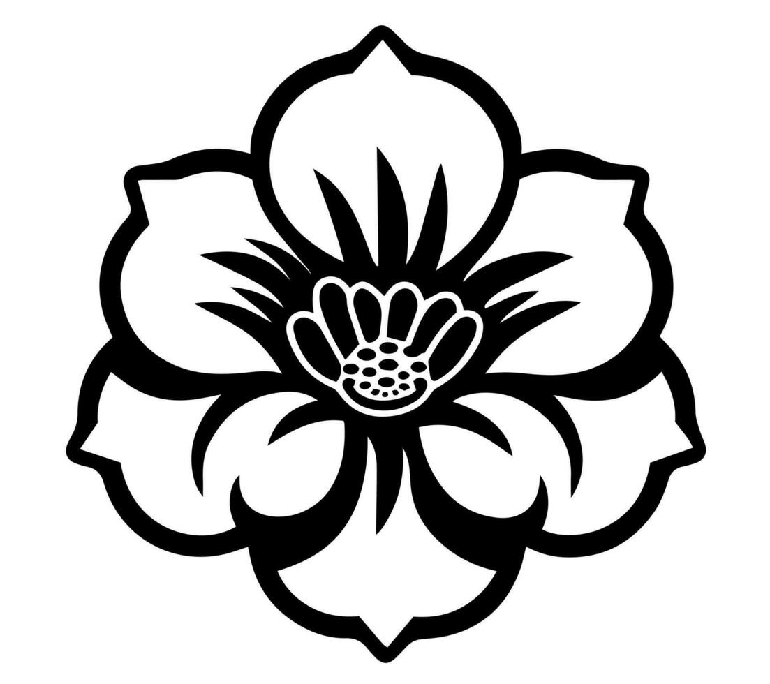 Flora flower vector icon tattoo