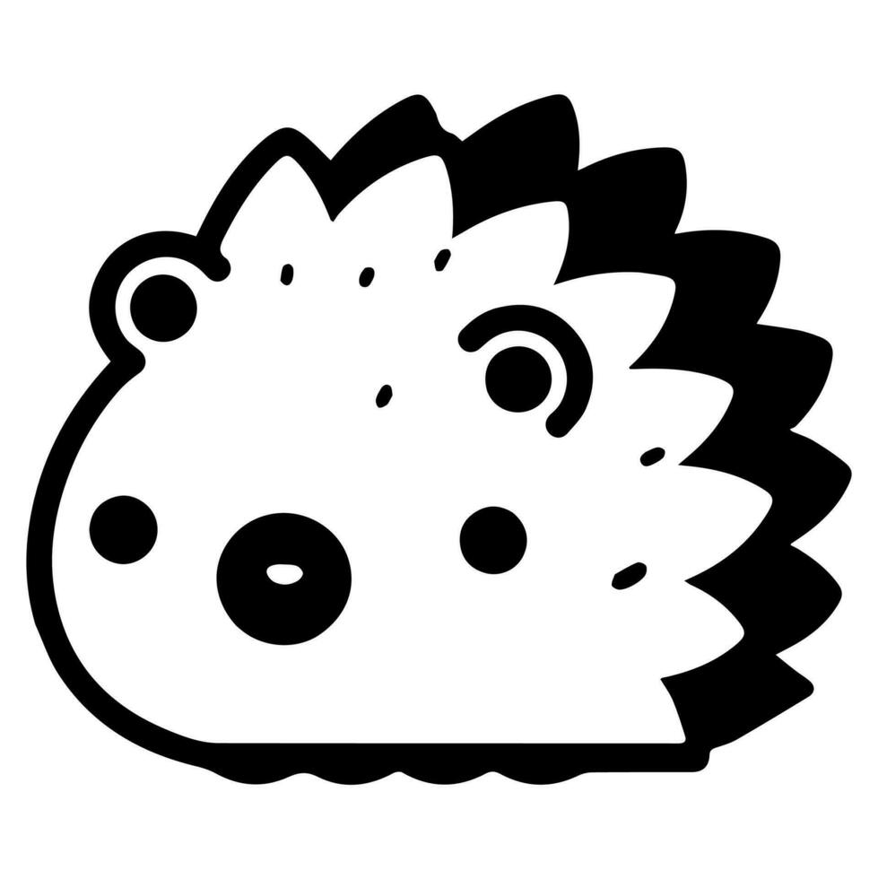 Cute cartoon hedgehog vector icon