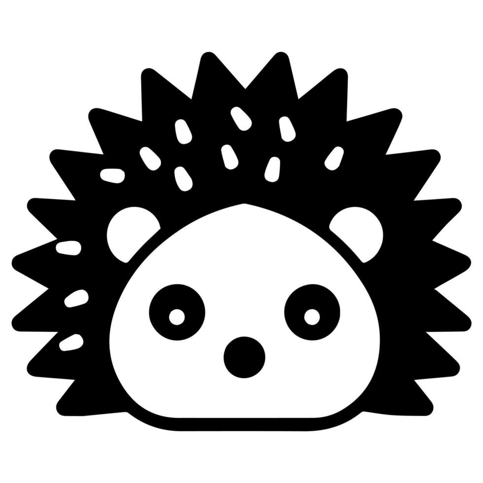 Cute cartoon hedgehog vector icon