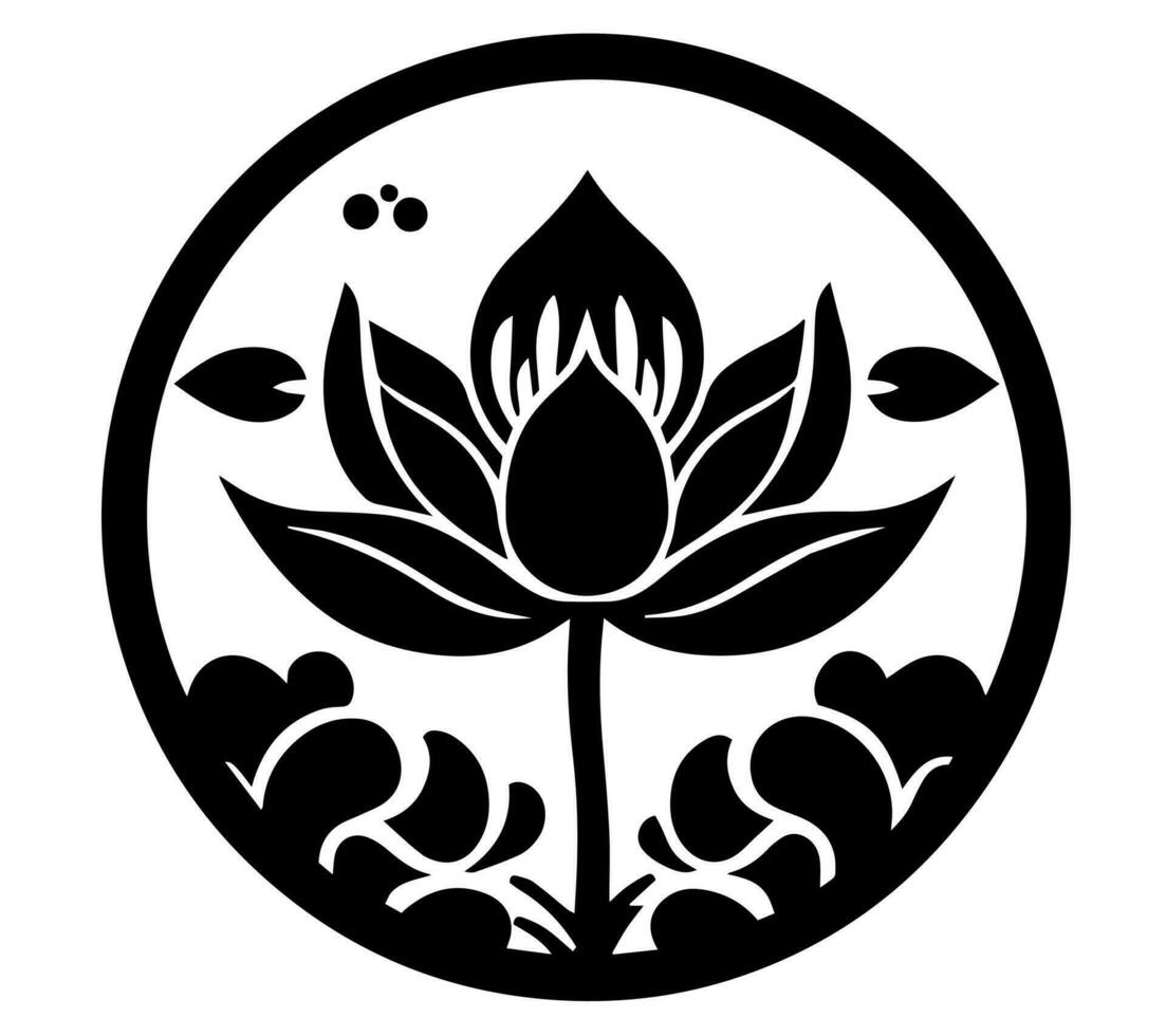 flora flor vector icono tatuaje