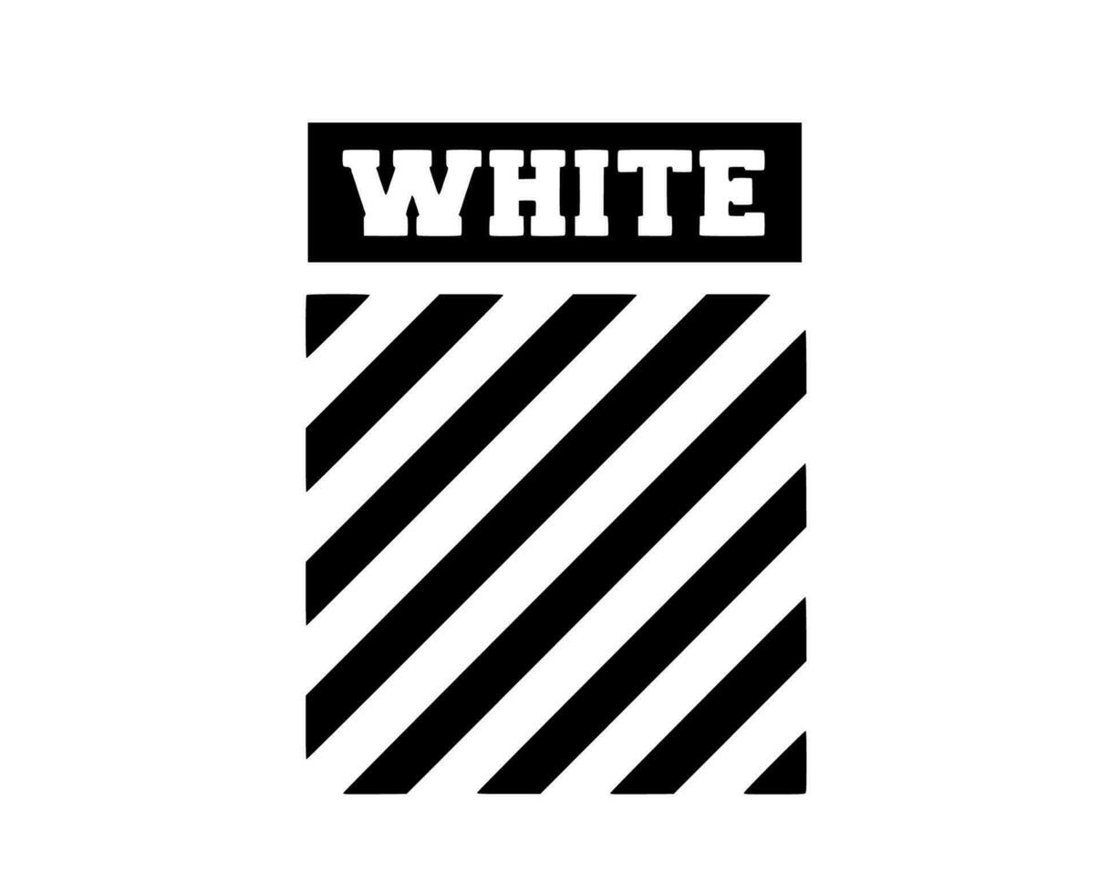 Off-White Brand Symbol Clothes Logo Black Design Icon Abstract Vector ...