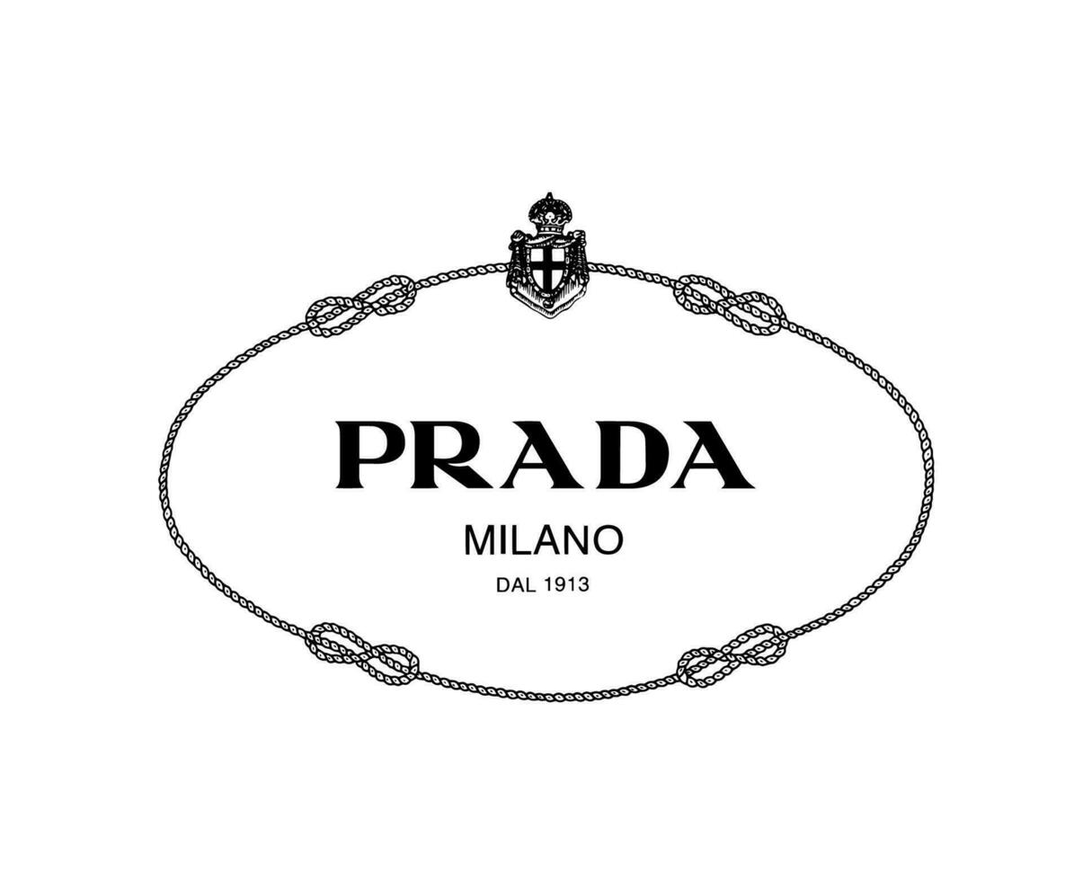 Prada Milano Brand Logo Symbol Clothes Design Icon Abstract Vector ...