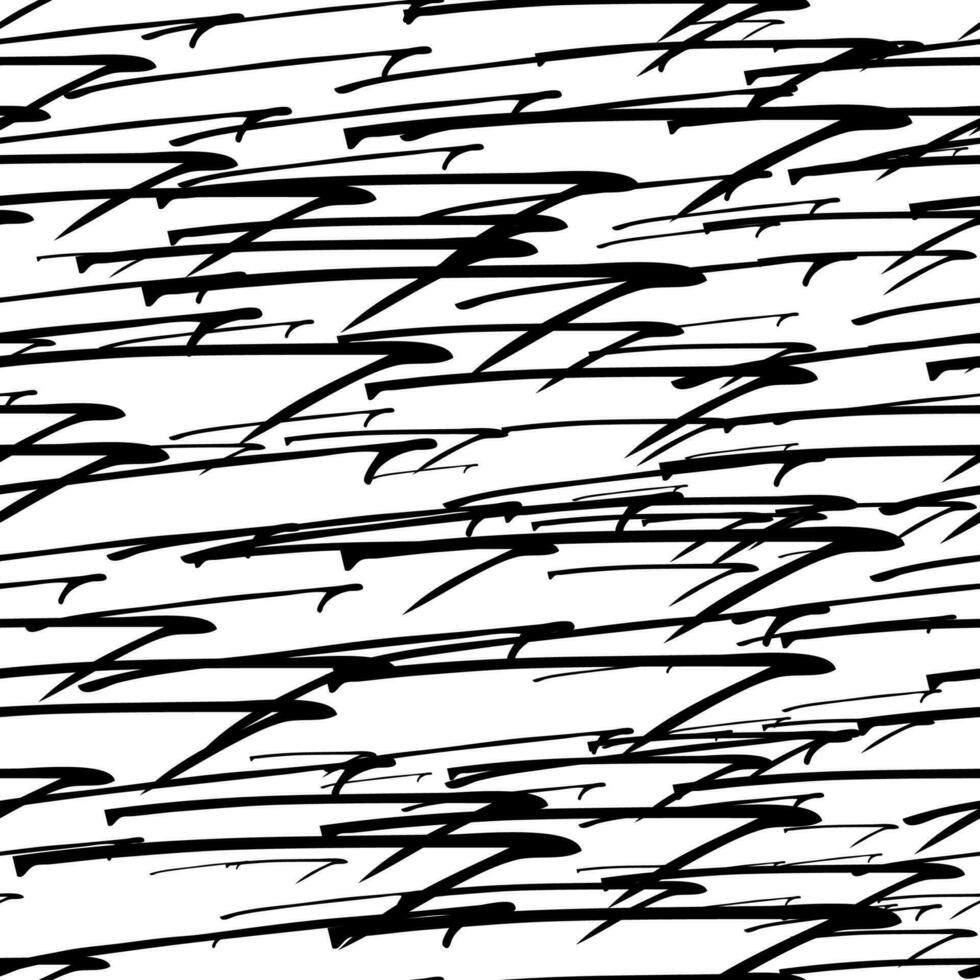 Seamless pattern with black hand drawn doodle arrows on white background. Abstract grunge texture. Vector illustration