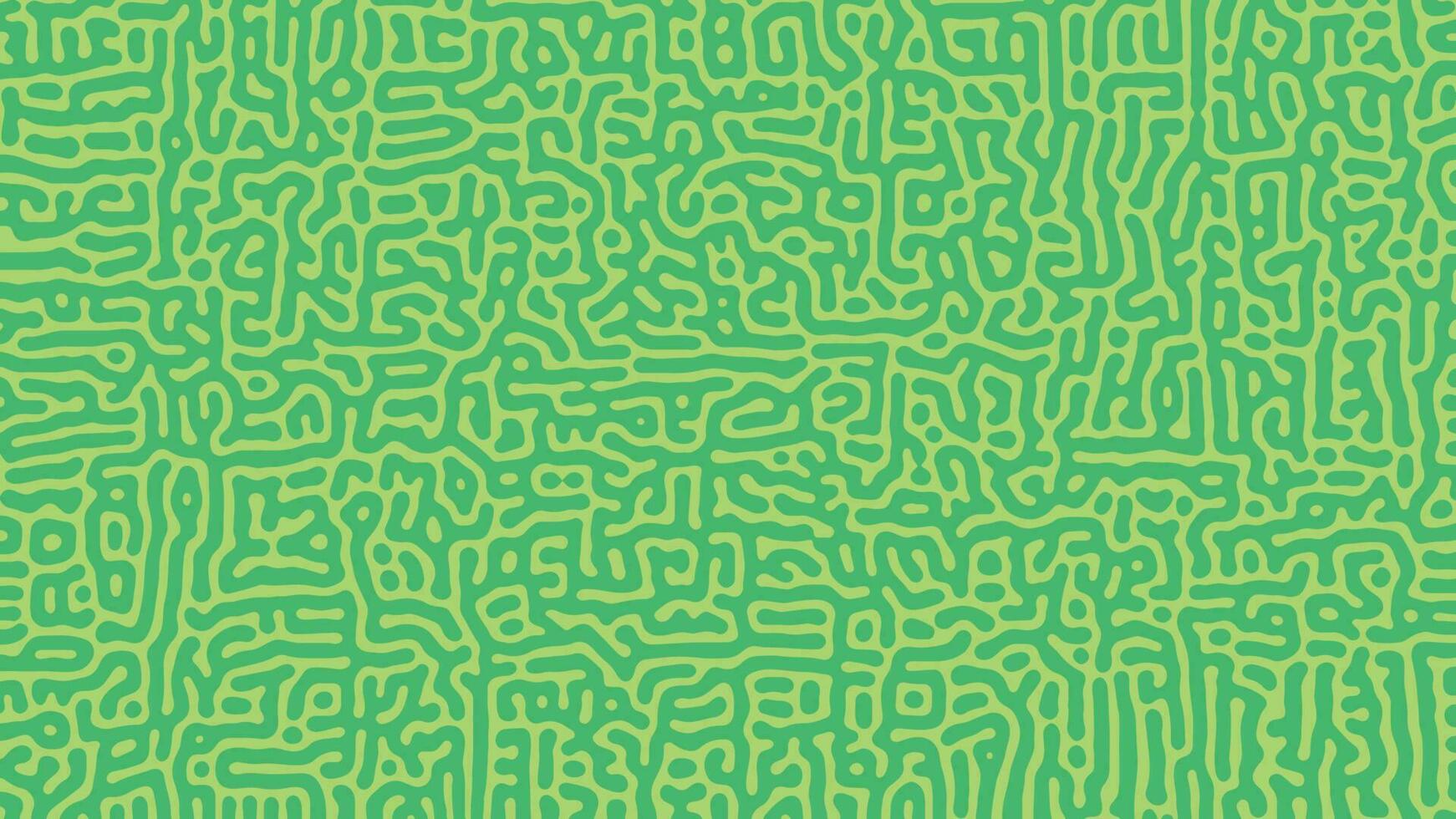 Green Turing reaction background. Abstract diffusion pattern with chaotic shapes. Vector illustration.