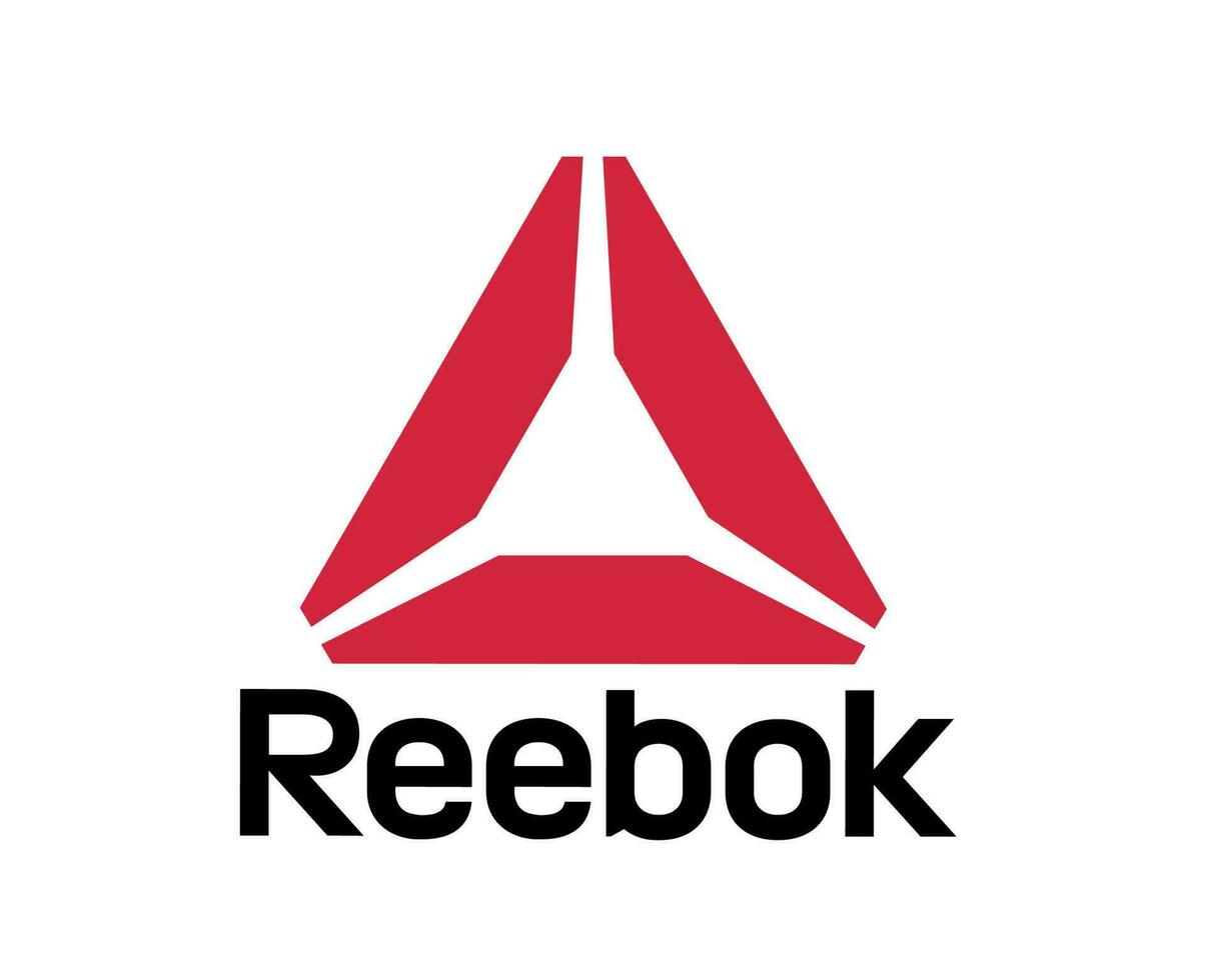 Reebok Brand Logo Symbol With Name Red And Black Clothes Design Icon ...