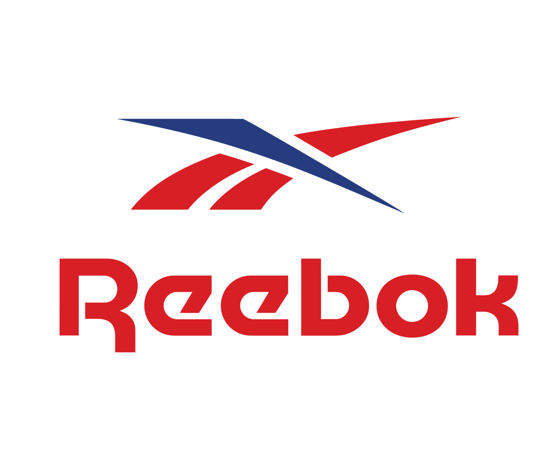 Reebok Logo Brand Clothes With Name Red And Blue Symbol Design Icon ...