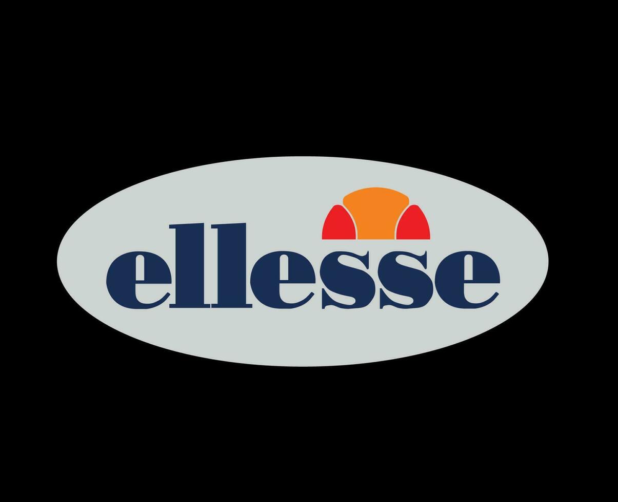 Ellesse Brand Symbol Clothes Logo Design Vector Illustration With Black ...