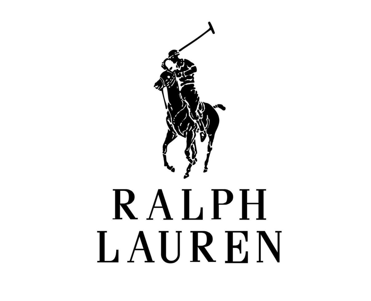 Ralph Lauren Brand Symbol With Name Black Logo Clothes Design Icon Abstract Vector Illustration