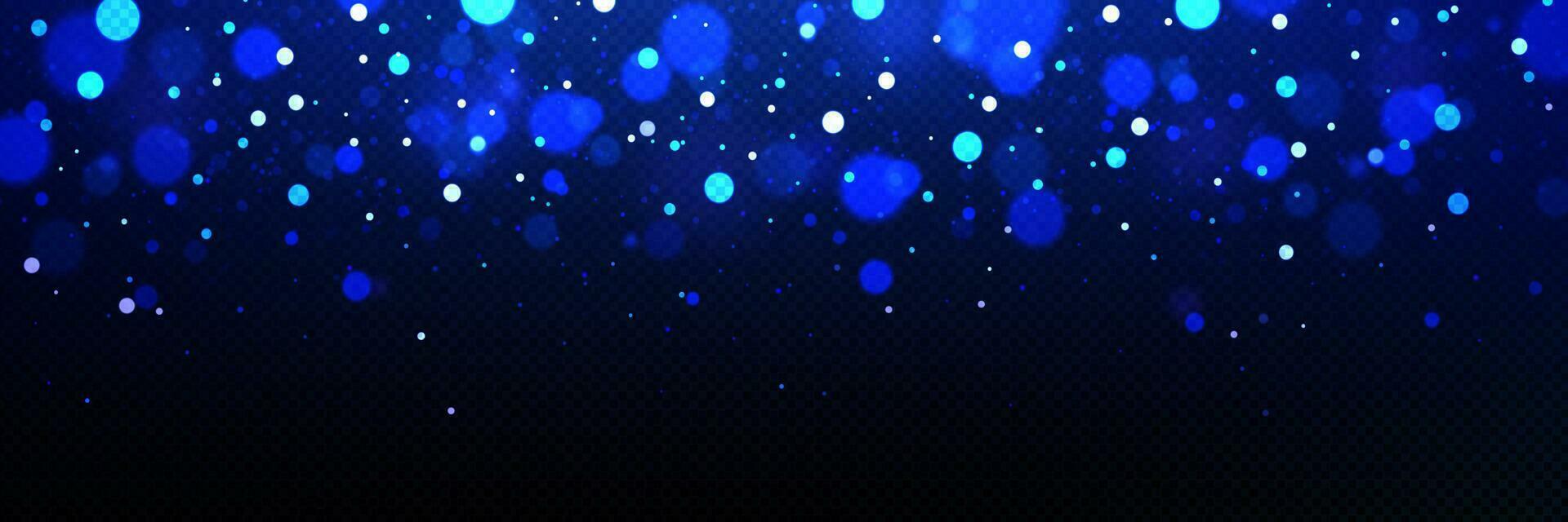 Blue bokeh light effect with sparkle shimmer png vector