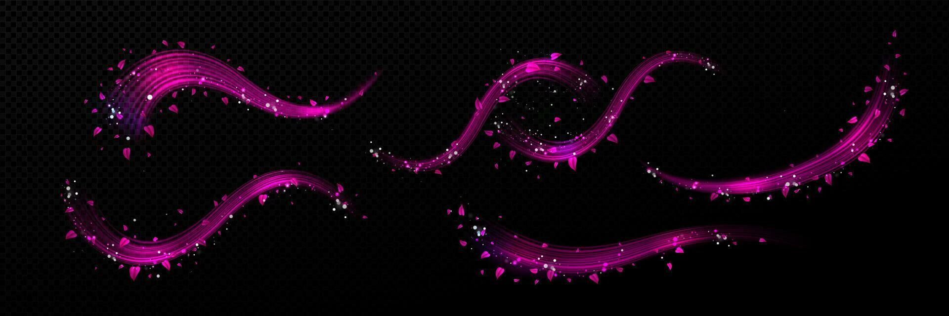Pink magic glitter light fragrance flow effect vector