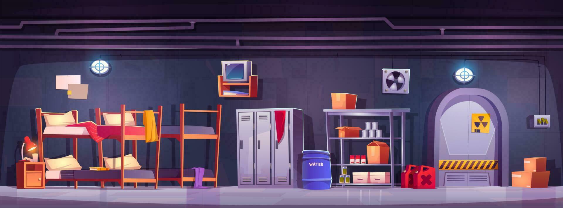 Cartoon secret underground bunker room bedroom 23869848