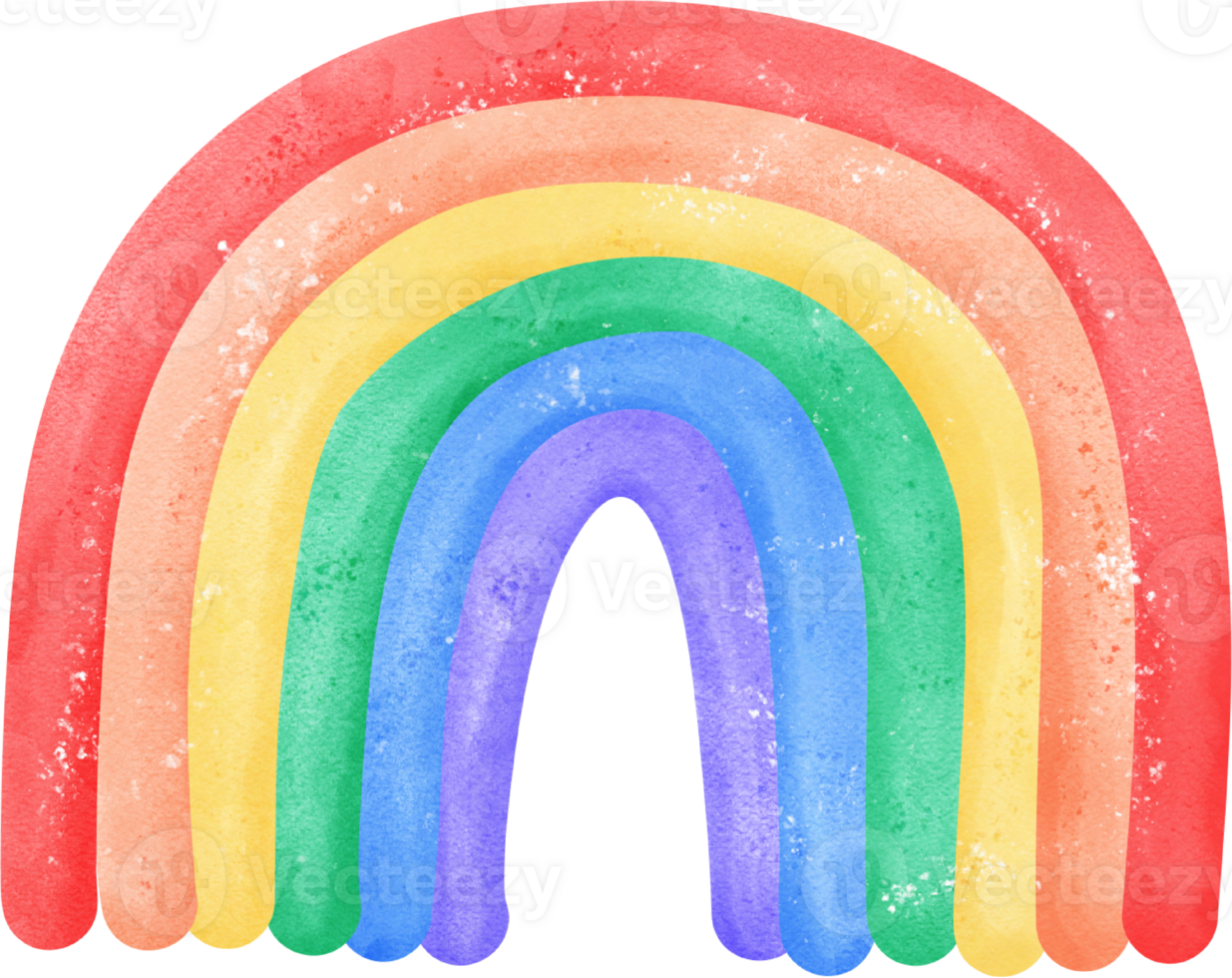 cute pride rainbow hand drawn watercolor cartoon png