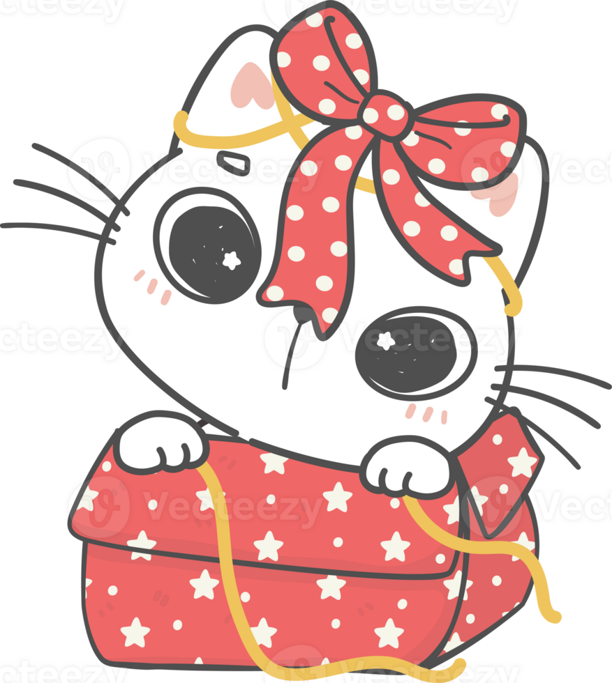 Cute playful happy birthday cat kitten celebrating party cartoon doodle hand drawing png