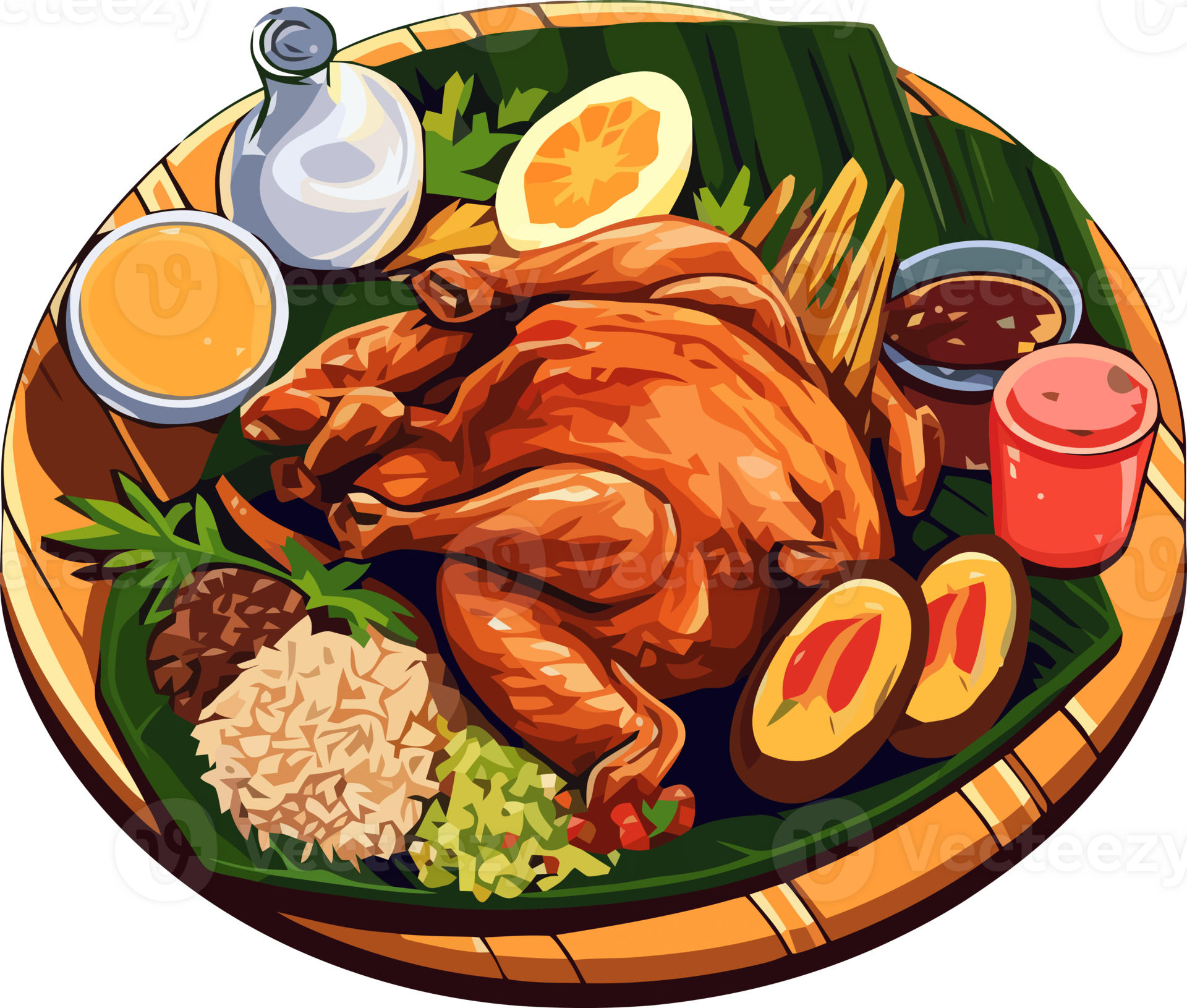 Inasal na manok illustration, or chicken inasal traditional food from ...