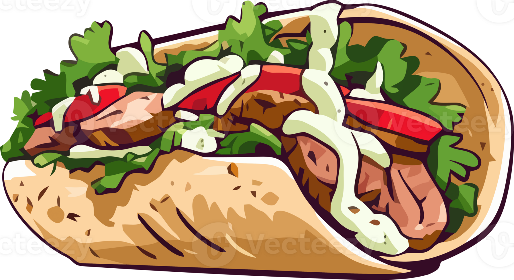 Gyros Pita Greek Traditional Food 23870100 PNG