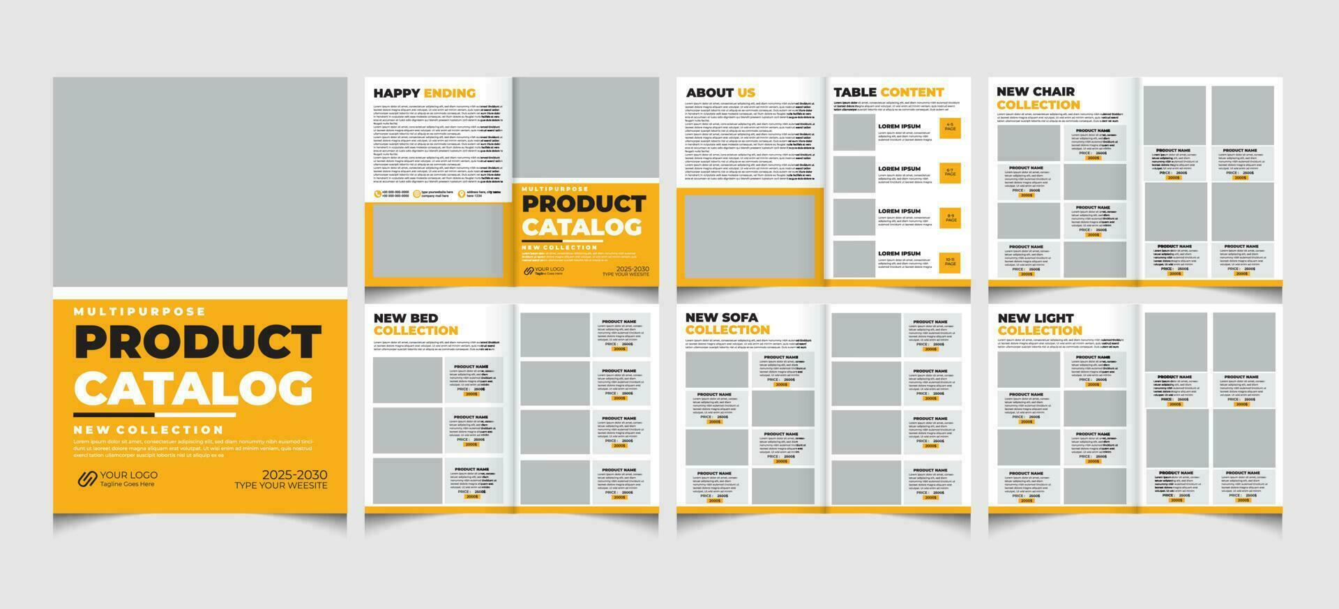 Product catalog and catalogue template.catalogue design. vector
