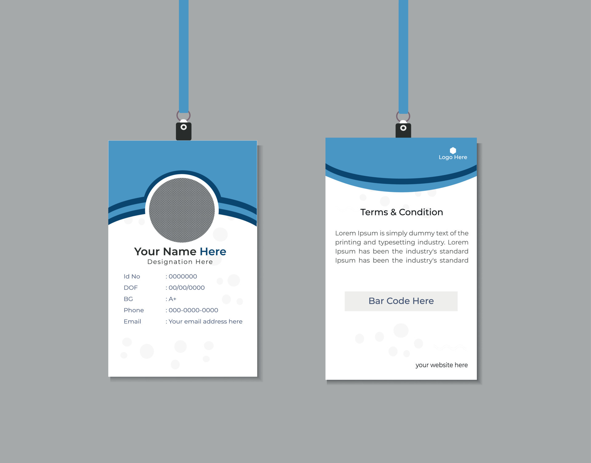 Professional Identity Card Template Vector 23870235 Vector Art at Vecteezy