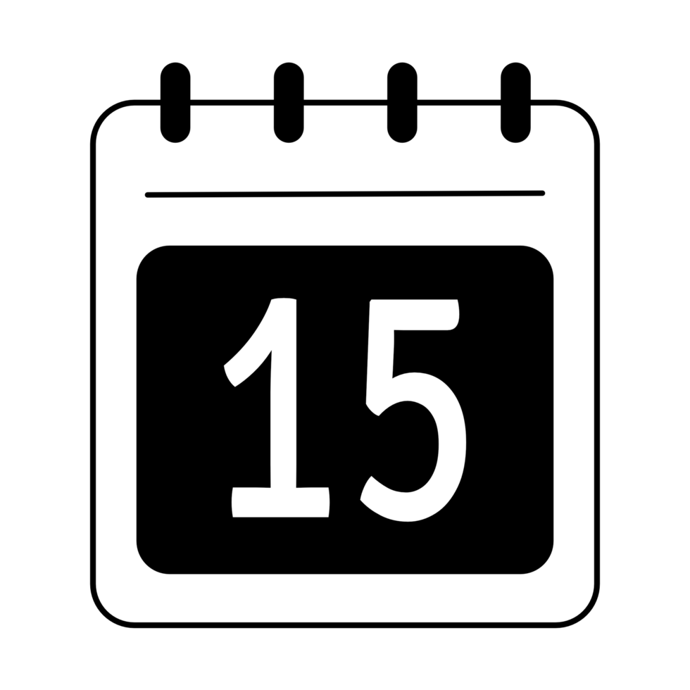 noir calendrier icône png