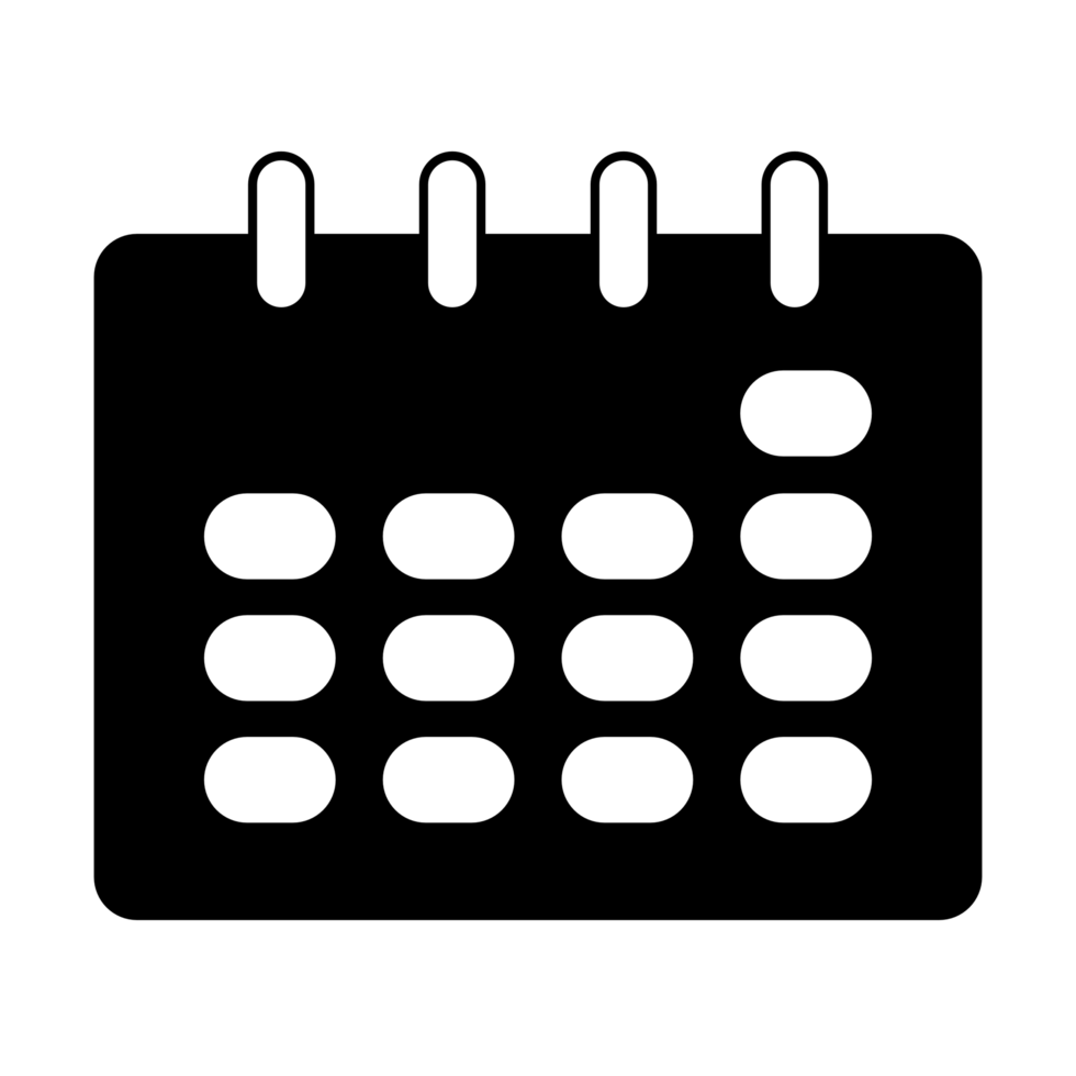 Black Calendar Icon 23870275 PNG