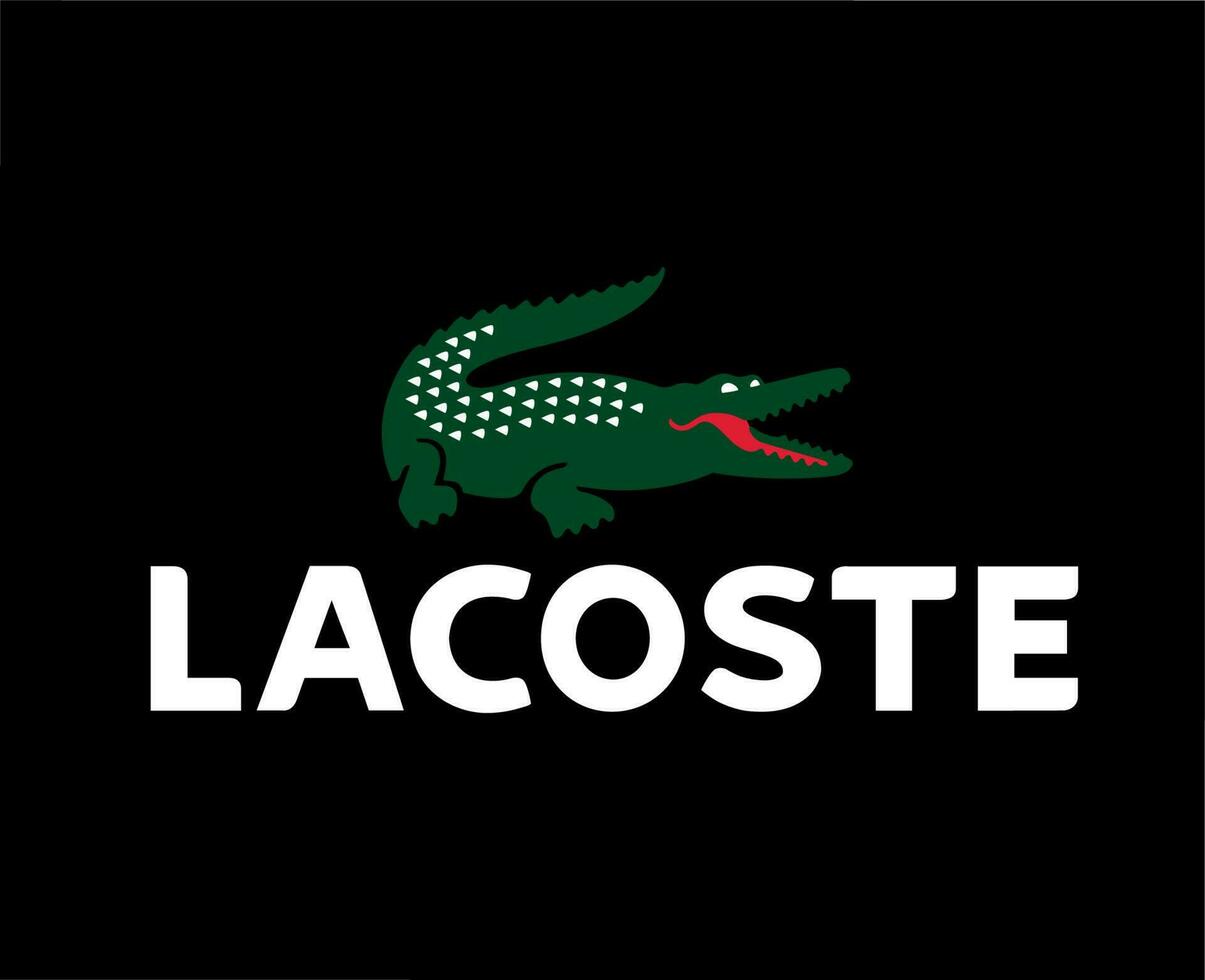 Lacoste Brand Logo Symbol Red Design Clothes Fashion Vector