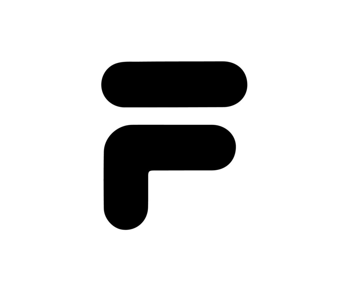Fila Brand Logo Clothes Symbol Black Design Fashion Vector Illustration