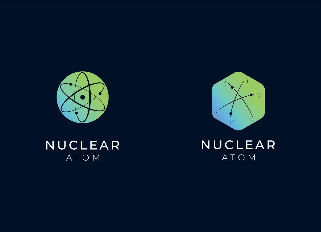 nuclear or atom logo design. Nuclear logo vector