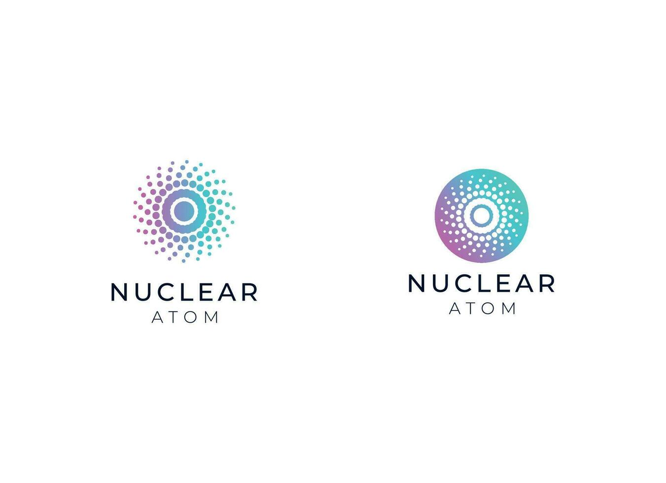 nuclear or atom logo design. Nuclear logo vector